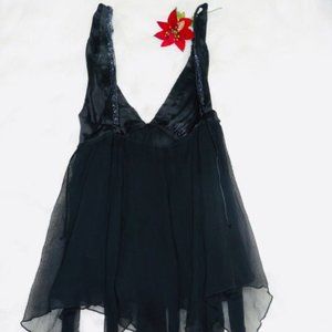 Express Tank Top Black Sequin